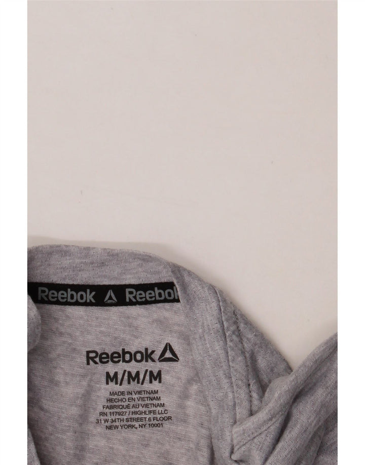 REEBOK Mens Graphic T-Shirt Top Medium Grey Vintage Reebok and Second-Hand Reebok from Messina Hembry 