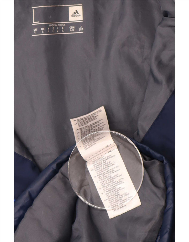 Adidas Veste matelassée pour homme UK 40 Large Bleu Marine Polyester
