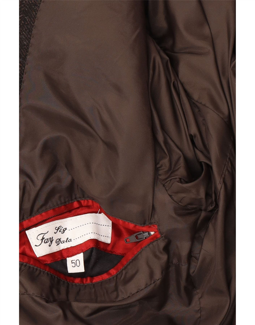 Fay Veste blazer à 3 boutons pour homme IT 50 en laine à chevrons marron