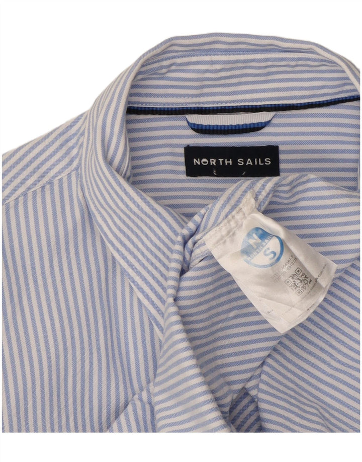 Chemise homme North Sails petit coton bleu à fines rayures