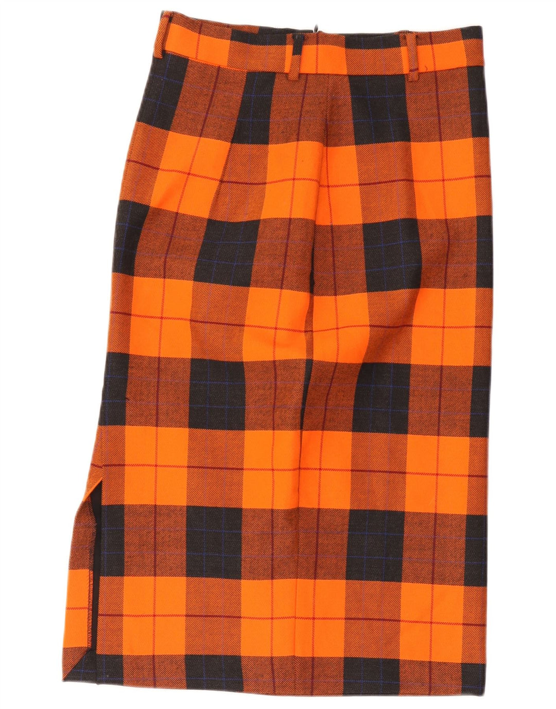 jupe droite femme vintage W30 Plaid orange moyen