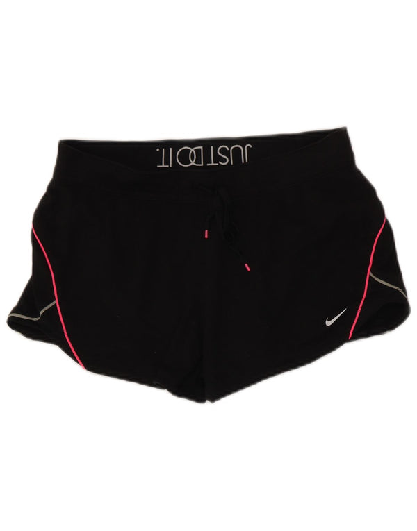 Nike Short de sport Dri Fit Graphic pour femme UK 14 en coton noir moyen