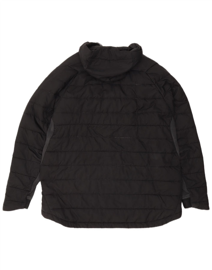 NIKE Veste matelassée à capuche pour hommes UK 44 2XL Noir Polyester
