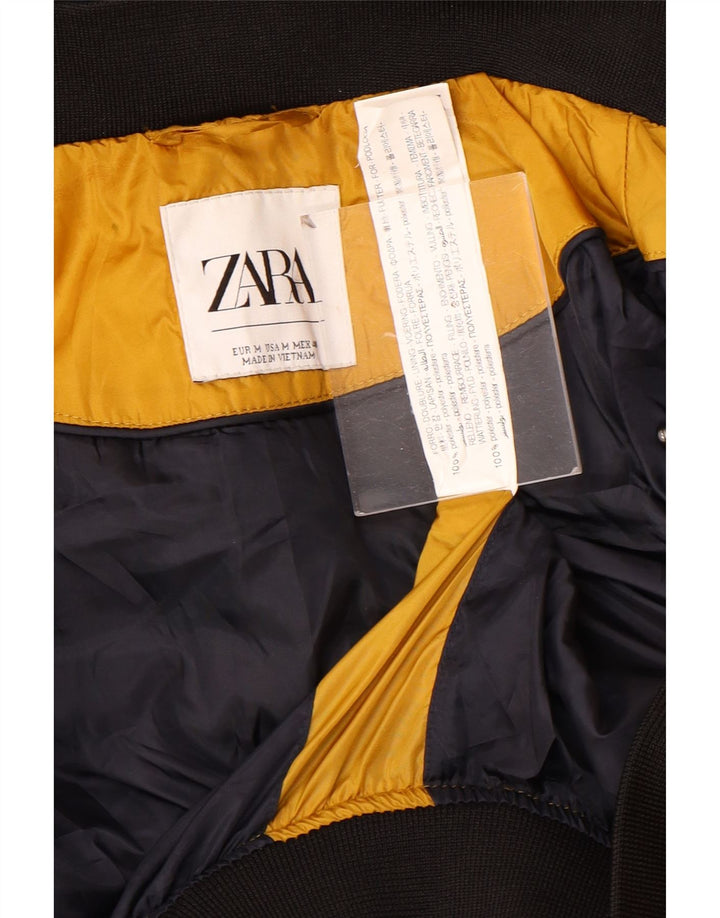 Zara Veste matelassée à capuche pour homme UK 38 Polyester color block jaune moyen
