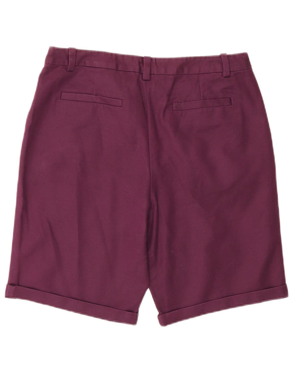 Crew Clothing Short Chino Femme UK 12 Moyen W30 Coton Bordeaux