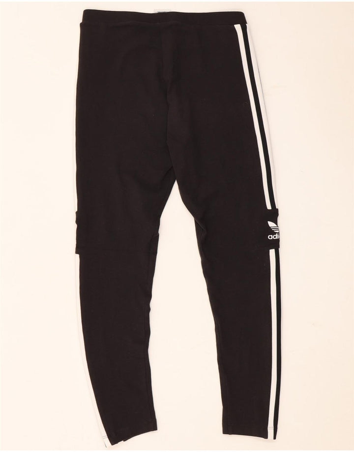 Adidas Leggings graphiques pour femmes UK 12 coton noir moyen