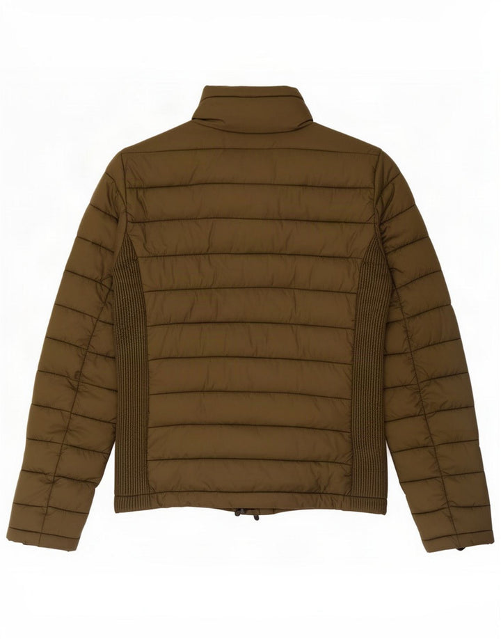 Superdry Veste matelassée pour femme UK 10 Small Khaki Nylon