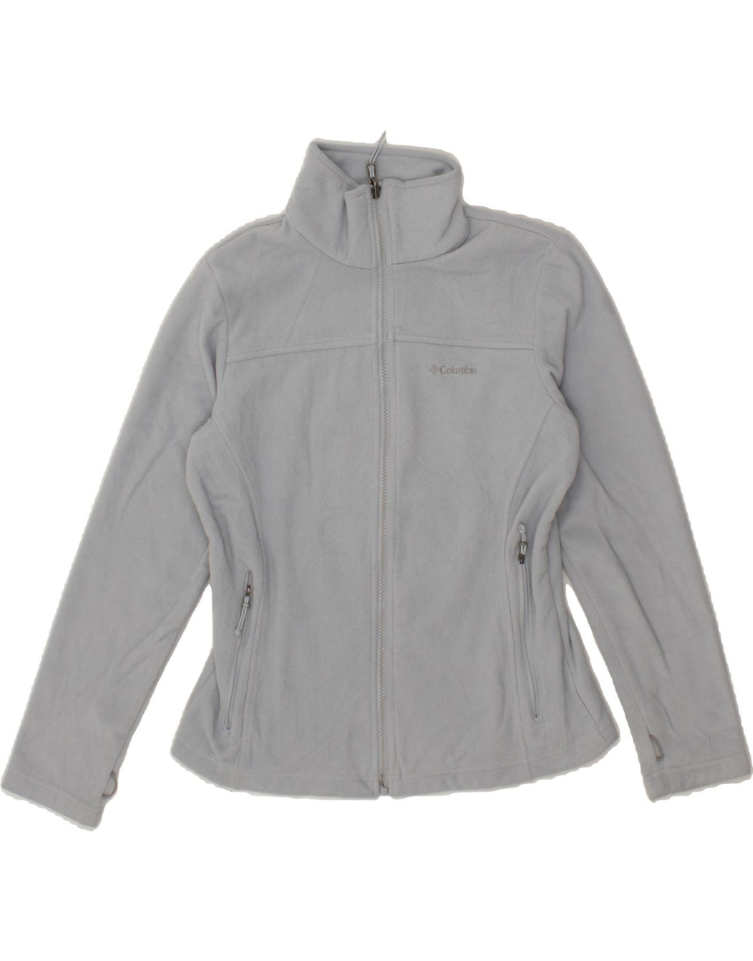 COLUMBIA Womens Interchange Fleece Jacket UK 14 Medium Grey Polyester Vintage Columbia and Second-Hand Columbia from Messina Hembry 