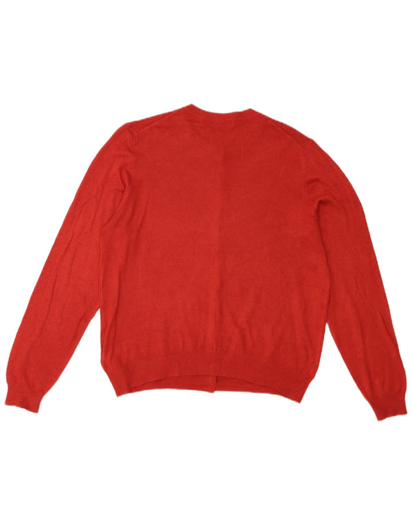 Marks & Spencer Pull Cardigan pour Femme UK 14 Grande Viscose Rouge