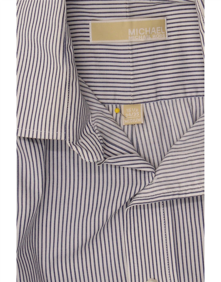 MICHAEL KORS Mens Shirt Size 15 1/2 Medium  Blue Striped Cotton Vintage Michael Kors and Second-Hand Michael Kors from Messina Hembry 