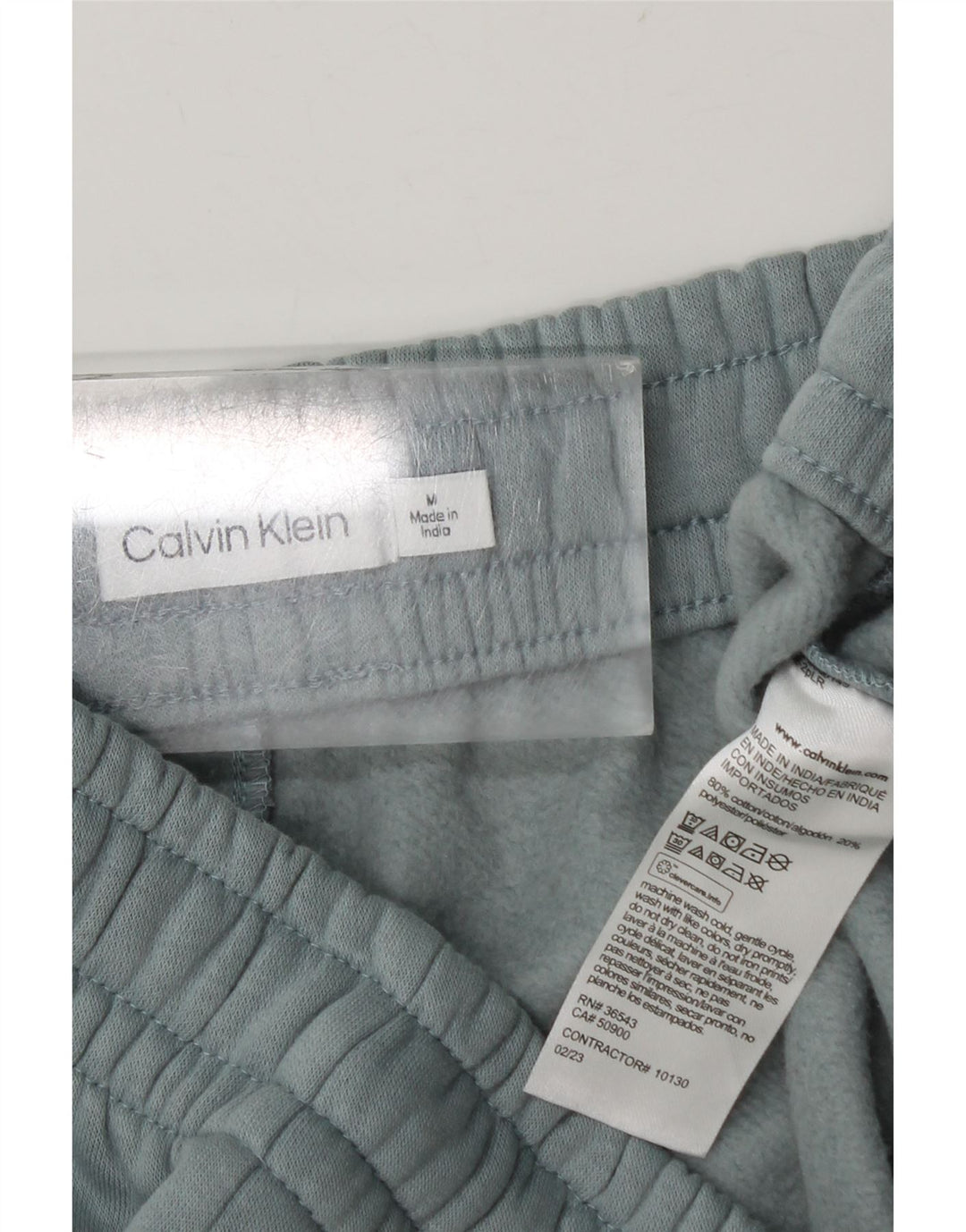 Calvin Klein Pantalon de Survêtement Graphique Homme Bleu Moyen Coton