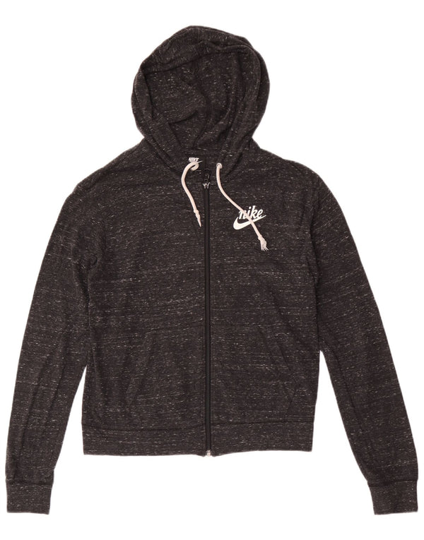 Nike Pull à capuche zippé pour femme UK 6 XS Gris moucheté