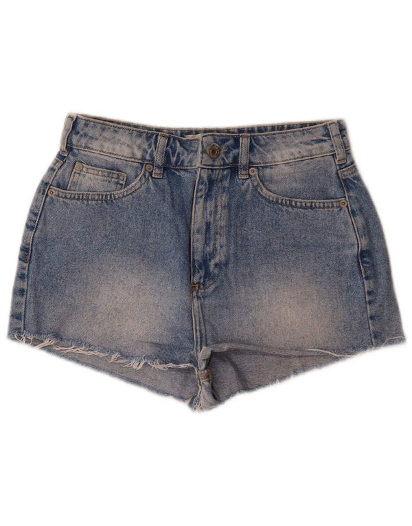 Jack Wills Short en jean Salcombe taille haute pour femme UK 8 Small W28 Bleu
