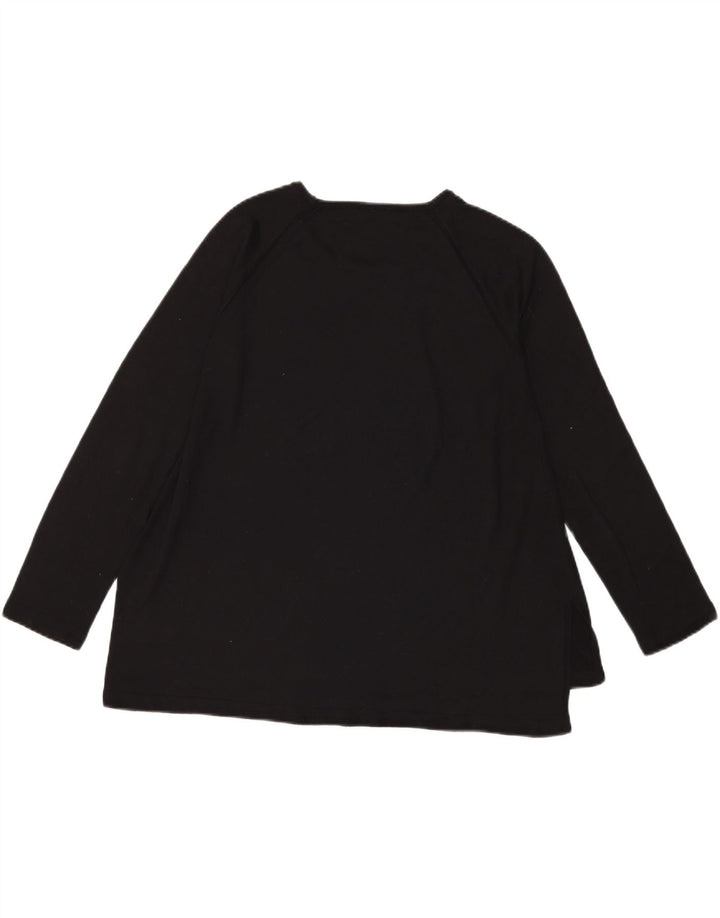 Benetton Haut à manches longues pour femme UK 16 Large Noir