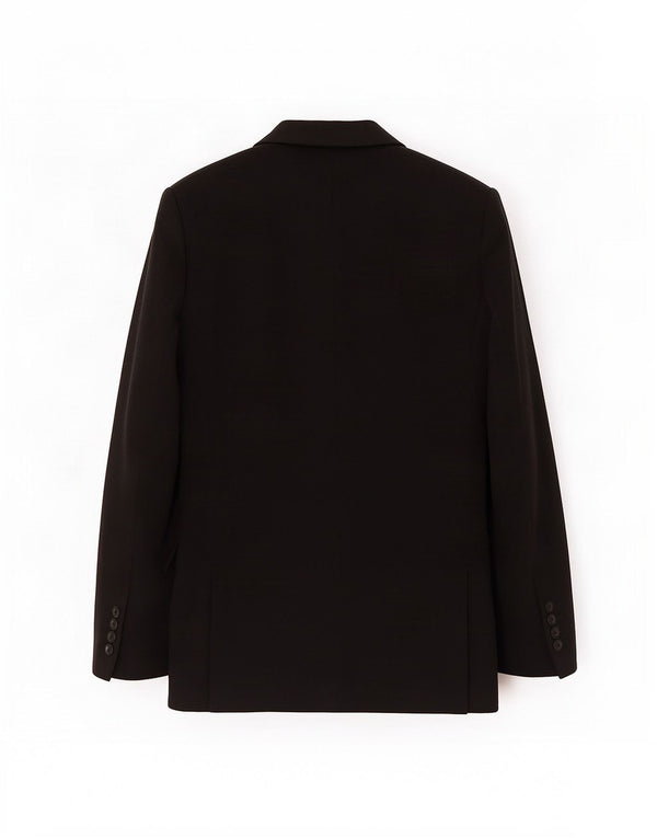Zara Veste blazer surdimensionnée ouverte à manches 3/4 pour femme UK 6 XS Noir