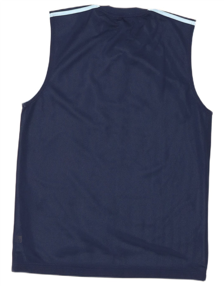 Adidas Débardeur Graphique Homme Petit Bleu Marine Polyester