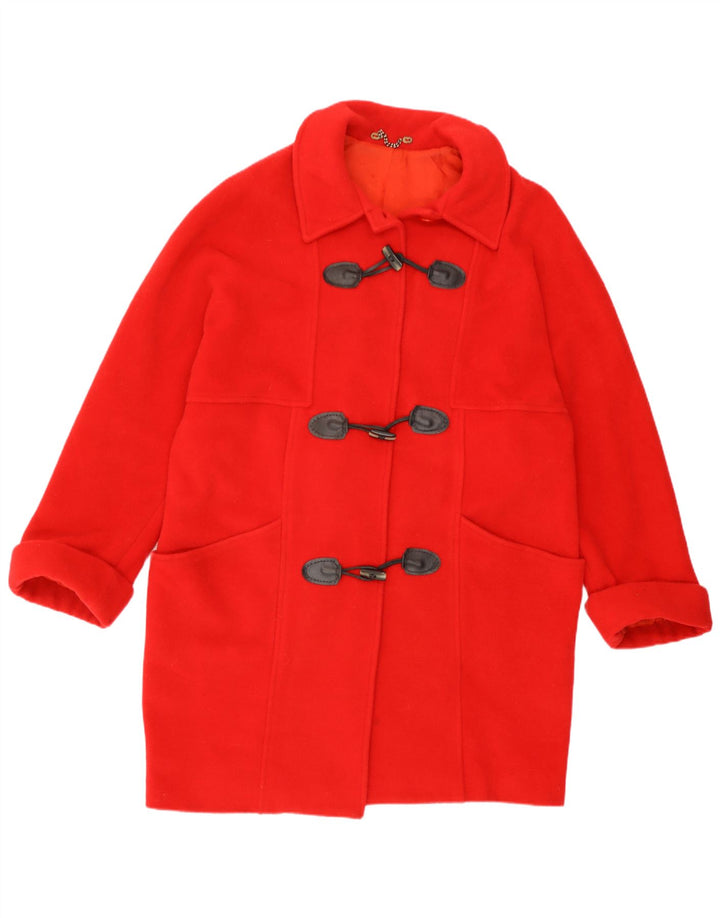 vintage Femme Duffle Coat UK 14 Grand Rouge