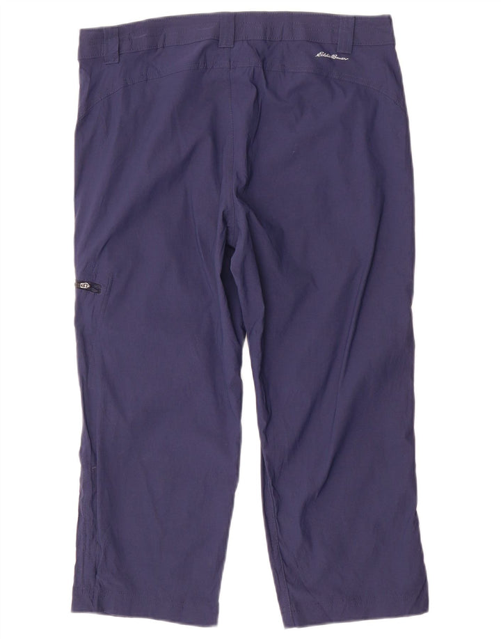 EDDIE BAUER Pantalon Capri droit pour femme US 8 Medium W32 L20 Bleu marine