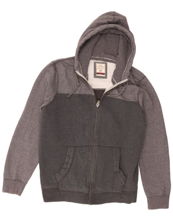 Fat Face Pull à capuche zippé pour homme XL en coton color block gris