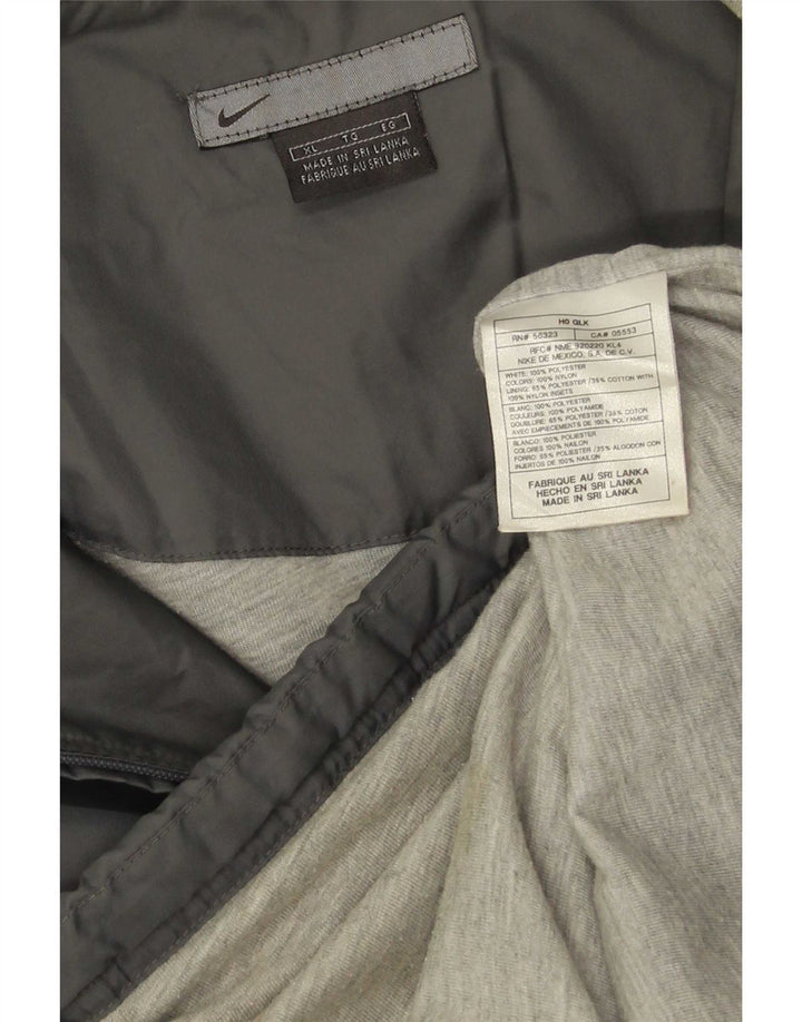 Nike Veste de pluie à capuche pour homme UK 42 XL Gris Polyester
