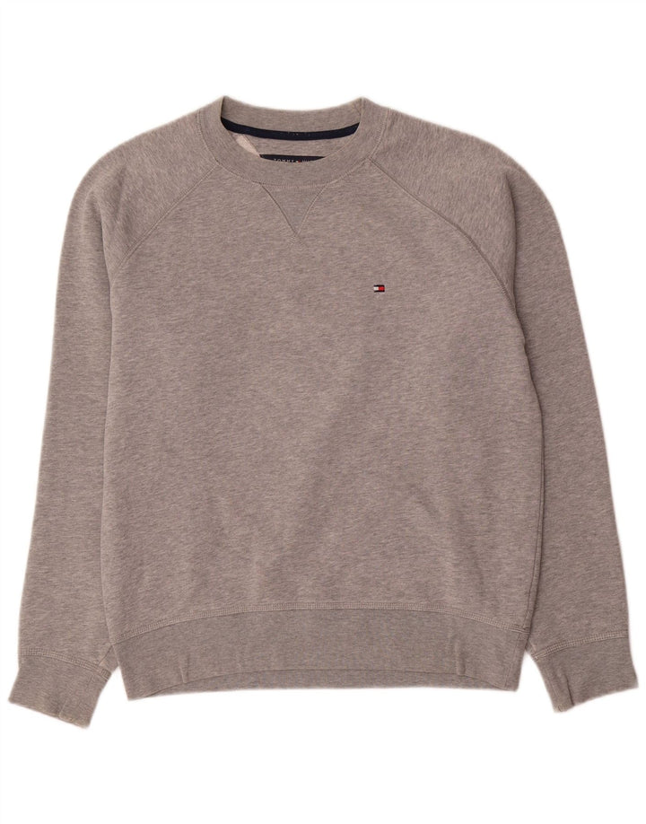 Tommy Hilfiger Sweat-shirt pour homme en coton moucheté petit gris