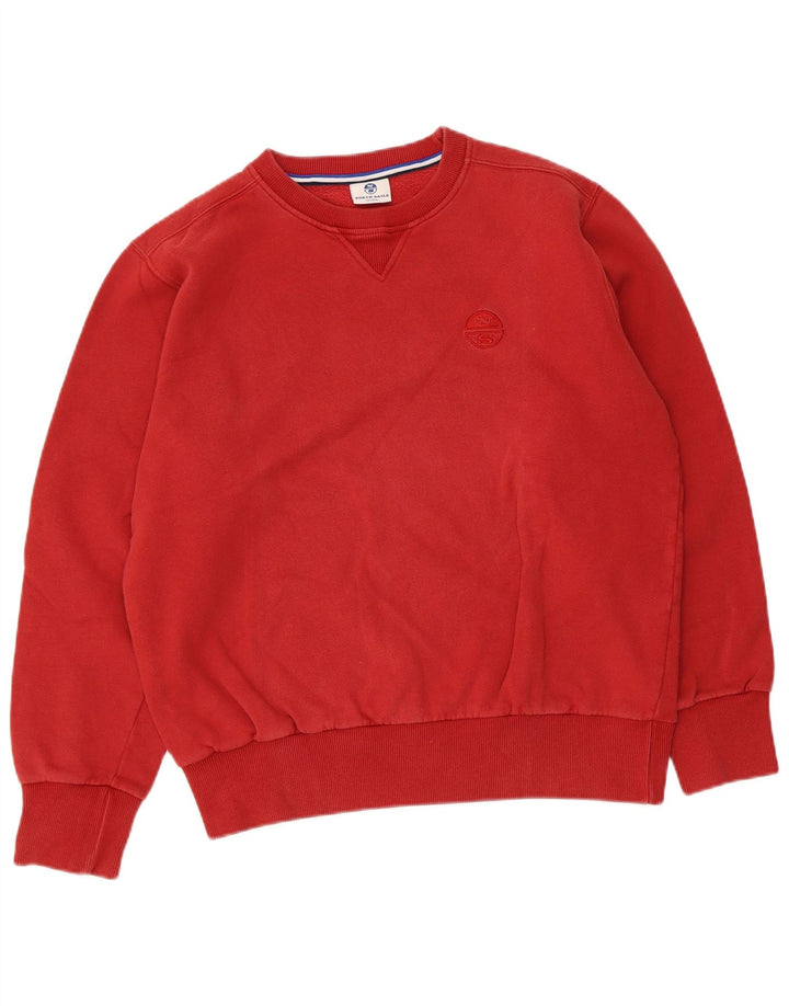 North Sails Sweat-shirt pour homme en coton rouge Taille L