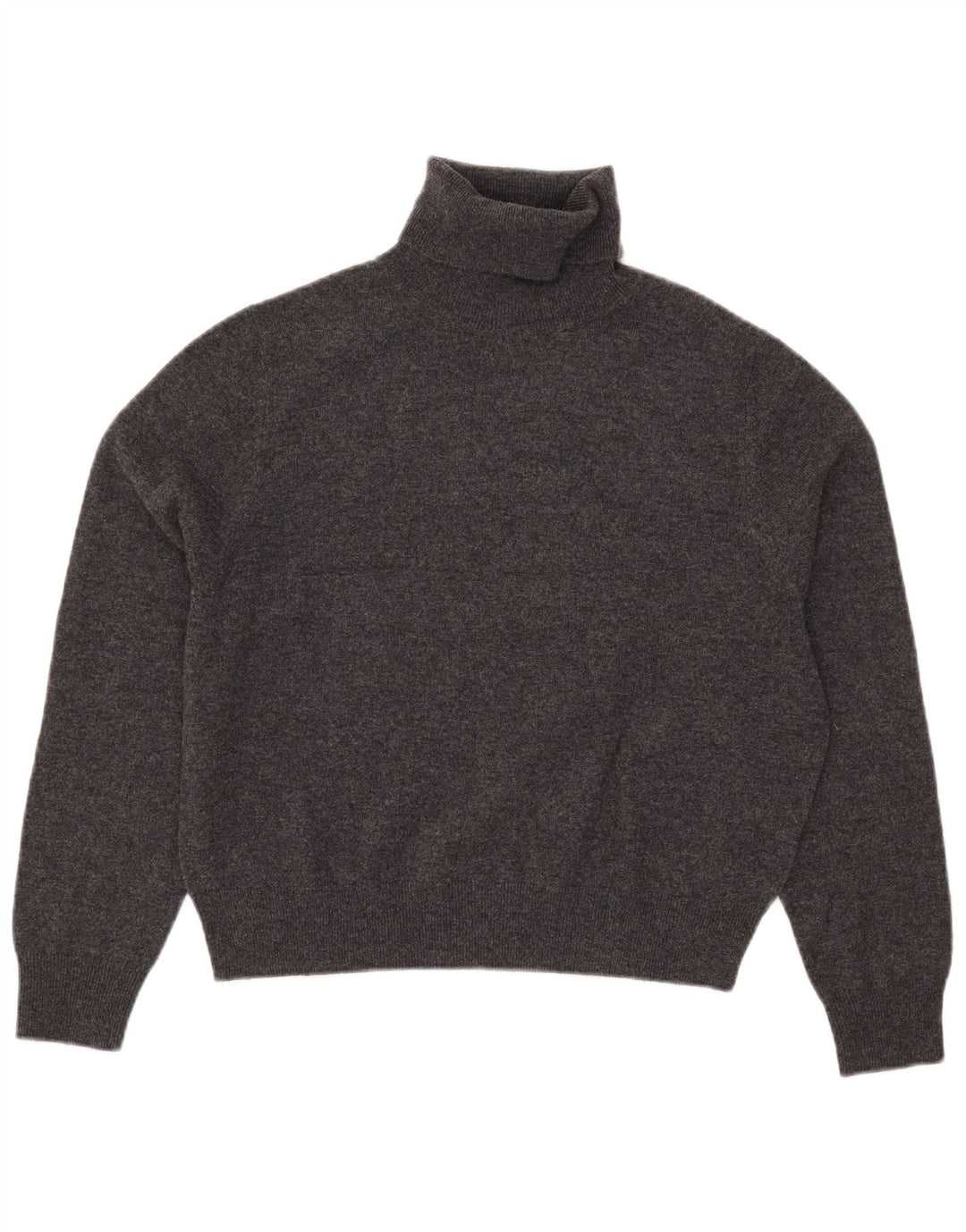 Massimo Dutti Pull court à col roulé pour femme UK 10 Petit Gris