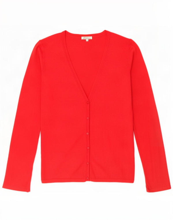 Zara Cardigan Femme Pull UK 14 Large Rouge Viscose