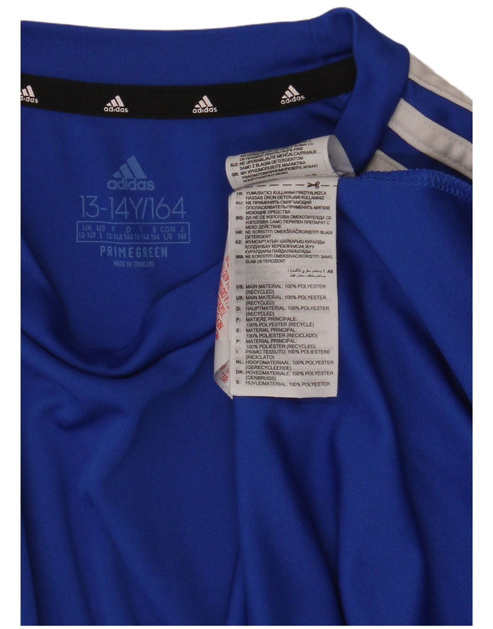ADIDAS Garçon Aeroready T-Shirt Top 13-14 ans Bleu Polyester