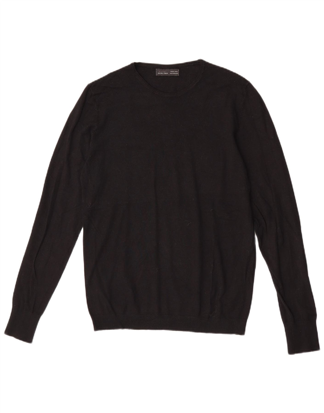 Zara Pull ras du cou pour homme, grand, noir