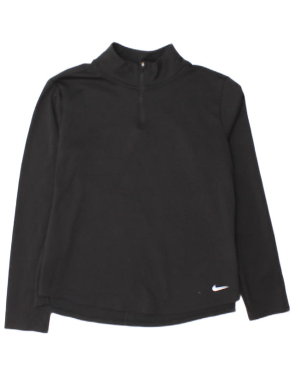 Nike Therma-Fit Haut à manches longues avec col zippé pour femme Noir moyen UK 14