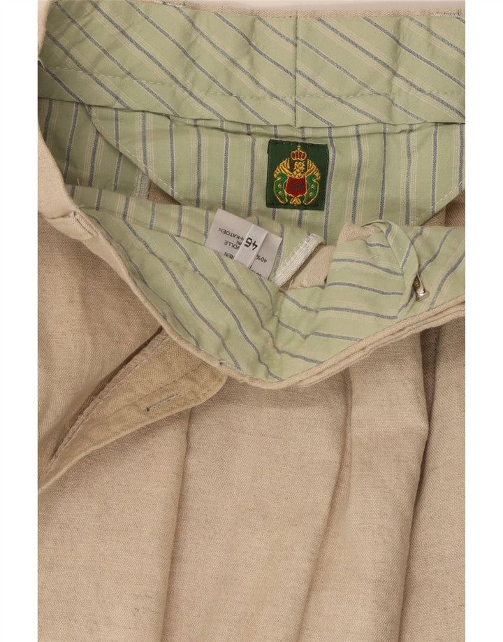 VINTAGE Pantalon de costume chevillé pour homme IT 46 Petit W32 L31 Lin beige