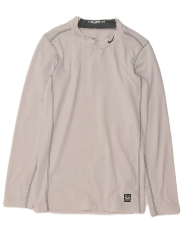 Nike Garçon Dri Fit Haut Manches Longues 13-14 ans XL Blanc Polyester