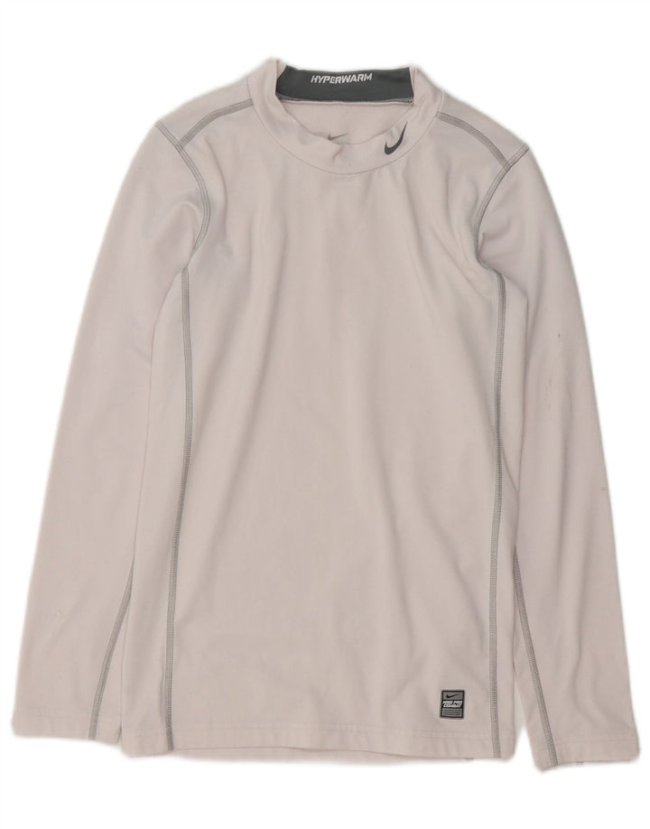 Nike Garçon Dri Fit Haut Manches Longues 13-14 ans XL Blanc Polyester