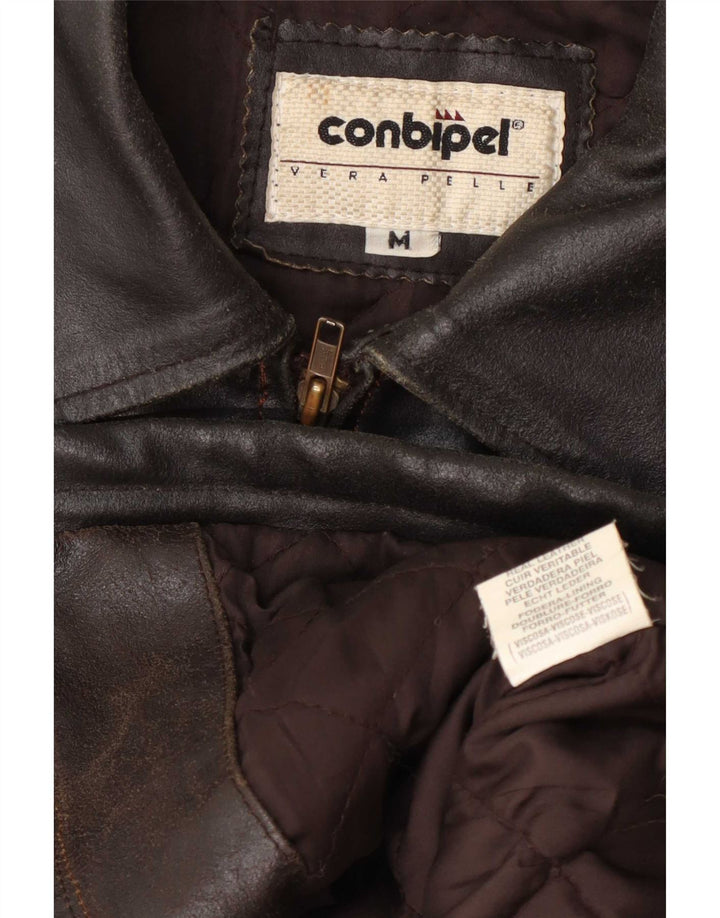 Conbipel Veste en cuir pour homme UK 38 Marron moyen