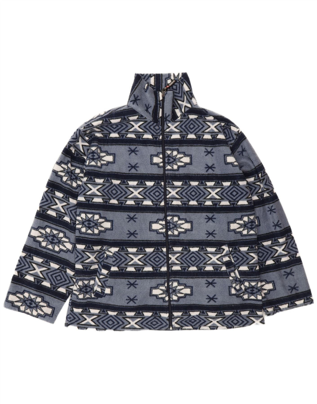 Veste polaire homme vintage UK 38 Bleu Moyen Fair Isle