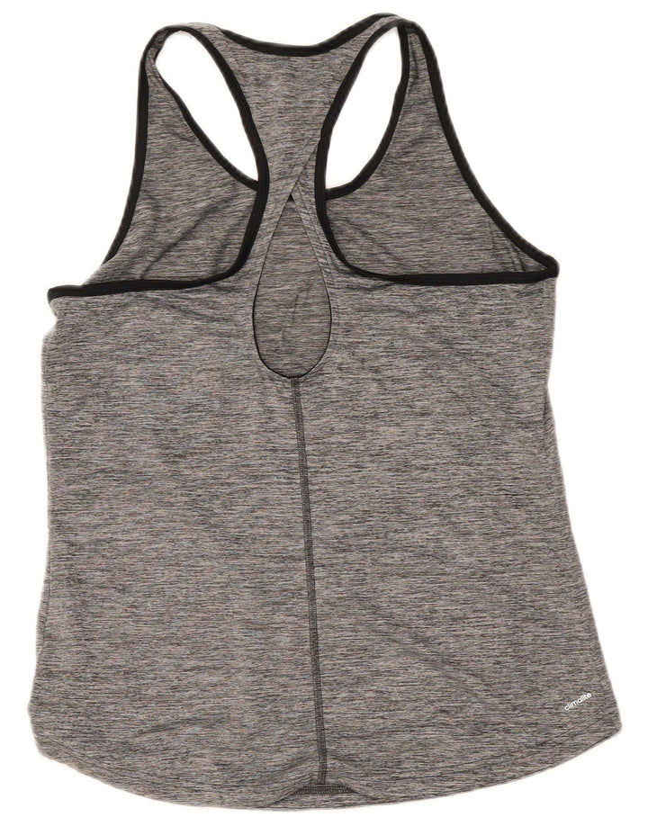 Adidas Débardeur Graphique Femme UK 16/18 Grand Gris Polyester