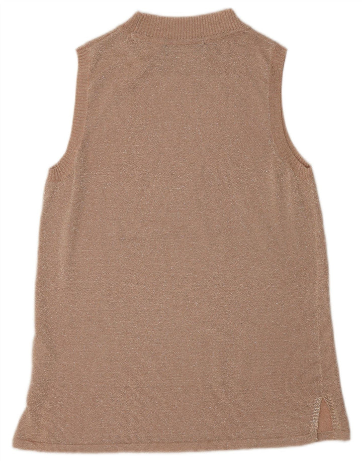 Marks & Spencer Débardeur Femme UK 12 Viscose Beige Moyen