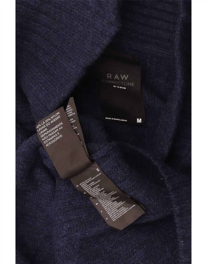 G-Star Pull à Col Châle Homme Bleu Marine Moyen Laine