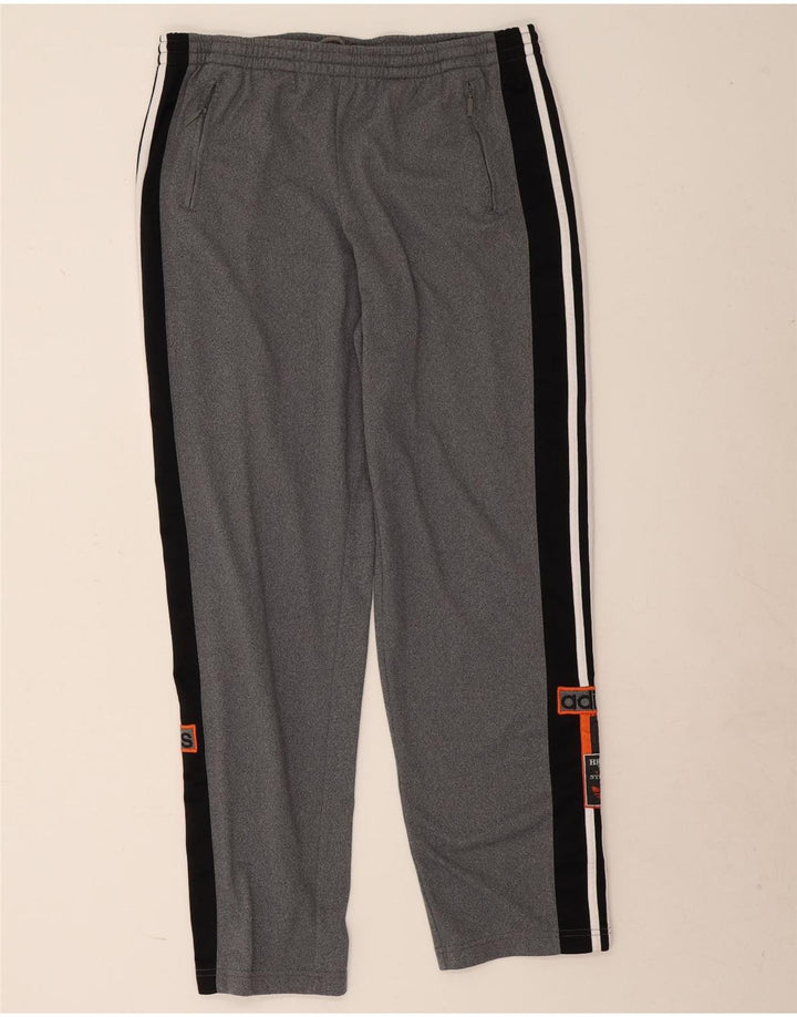 Adidas Pantalon de survêtement graphique pour homme Large Gris Colorblock Polyester