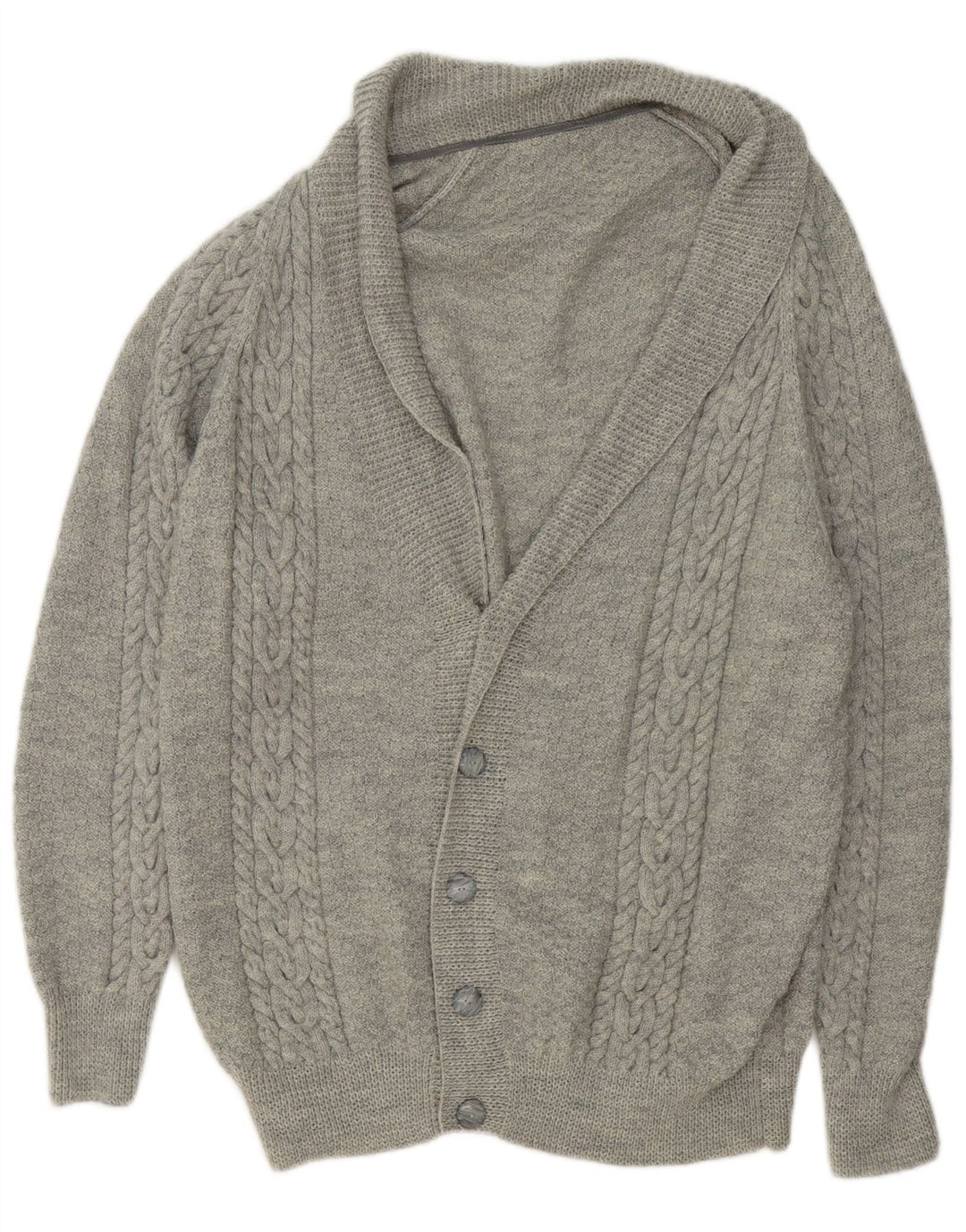 vintage Homme Cardigan Pull XL Gris