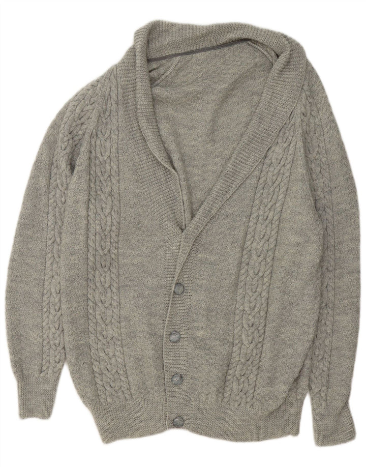 vintage Homme Cardigan Pull XL Gris