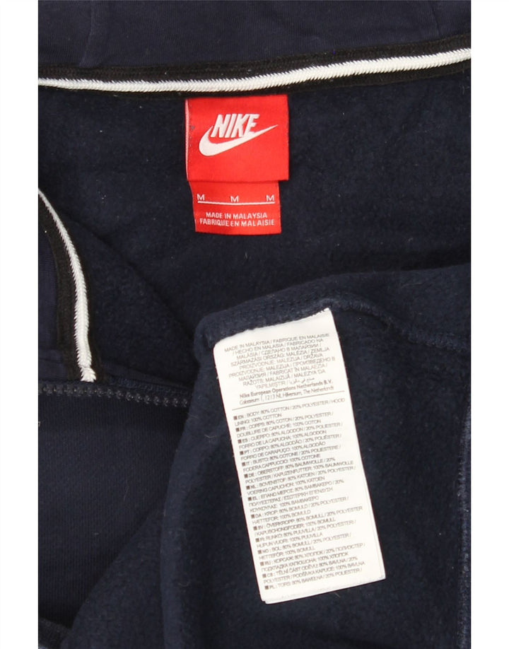 NIKE Mens Zip Hoodie Sweater Medium Navy Blue Cotton Vintage Nike and Second-Hand Nike from Messina Hembry 