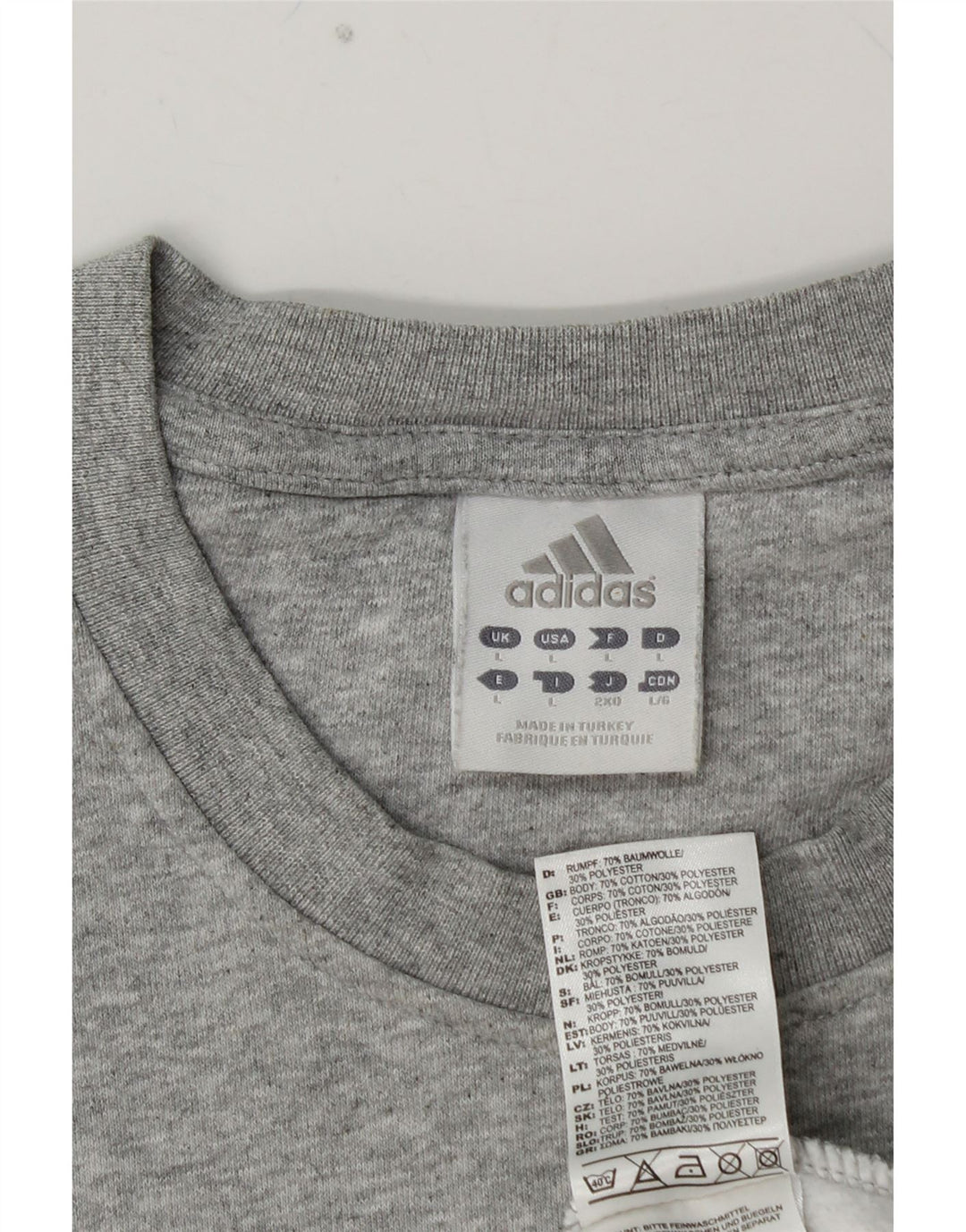 ADIDAS Sweat-shirt graphique pour hommes, grand coton gris