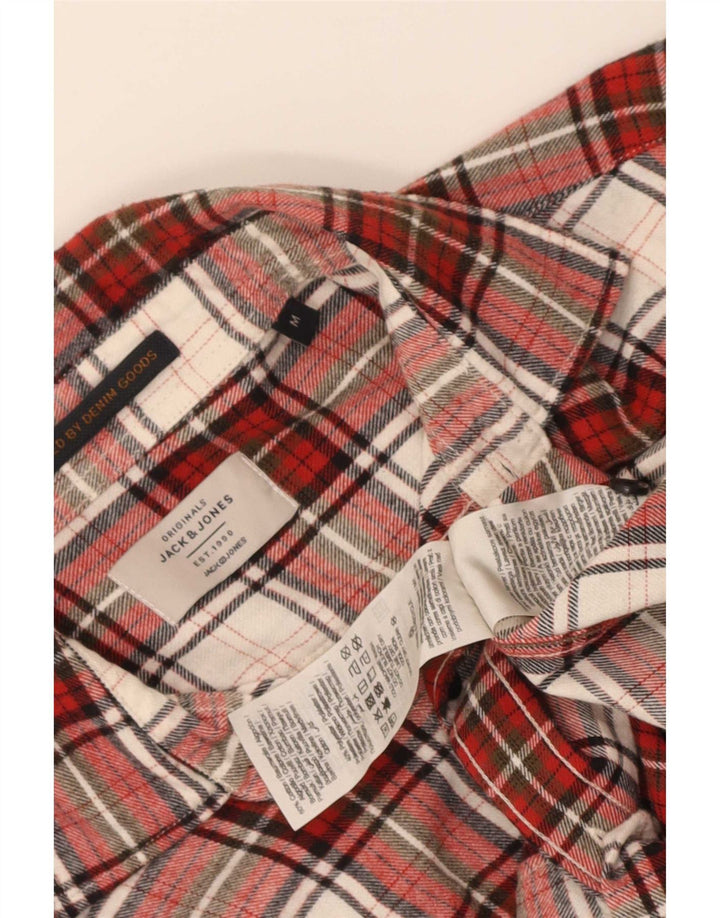 Jack & Jones Chemise en Flanelle Homme Rouge Moyen à Carreaux en Coton