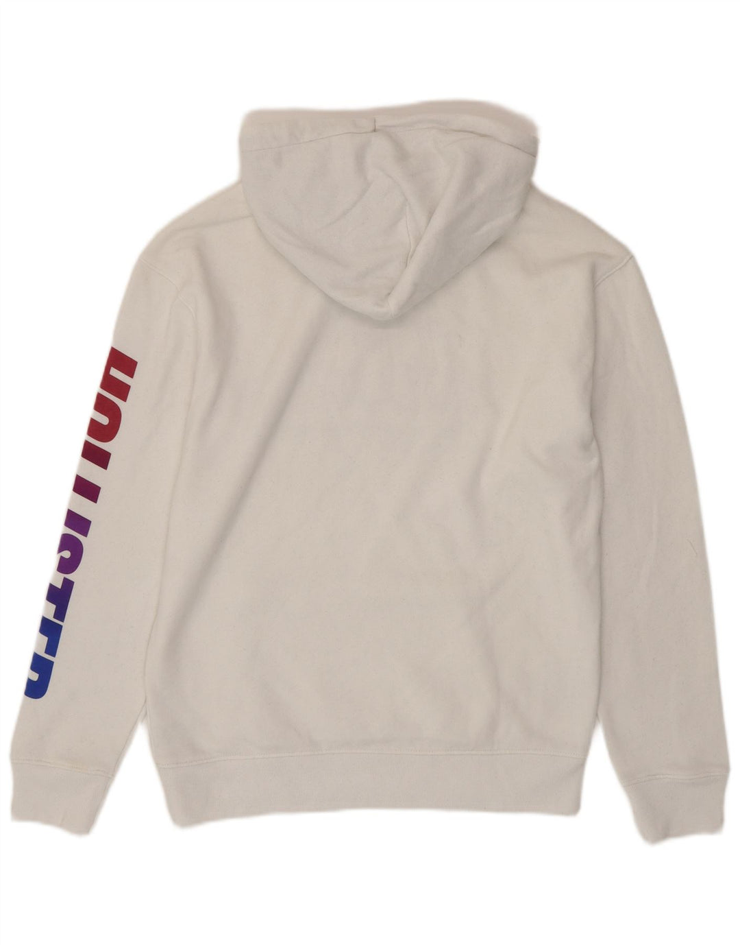 HOLLISTER Pull à capuche graphique pour homme Small Blanc Coton