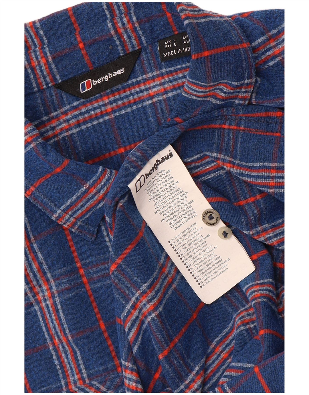 Berghaus Chemise En Flanelle Grand Carreau Bleu Polyamide Homme