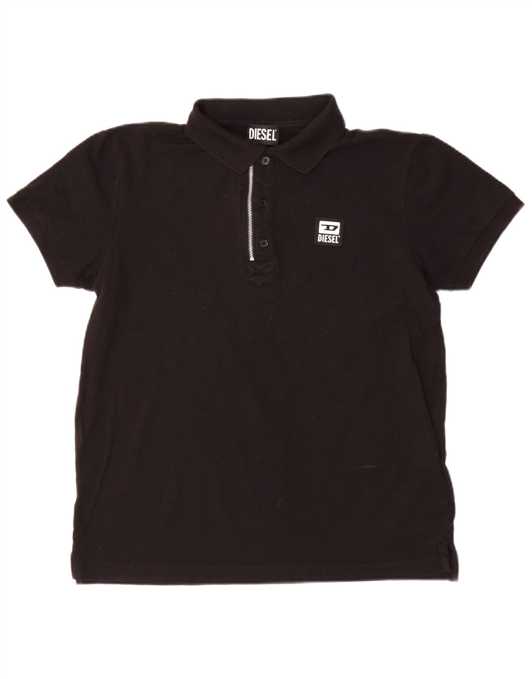 DIESEL Polo Homme Coton Noir Moyen
