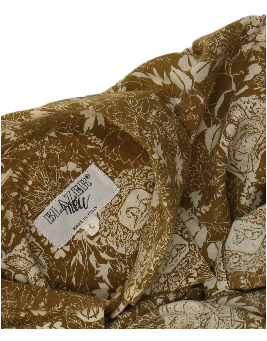 vintage Chemise Homme Grand Vert Floral