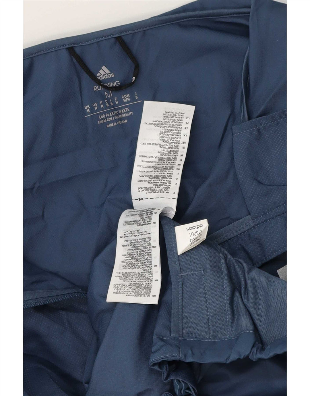 Adidas Veste de pluie à capuche pour homme UK 38 Bleu marine moyen Polyester
